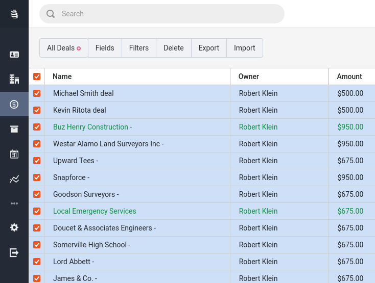 Import and export leads quickly