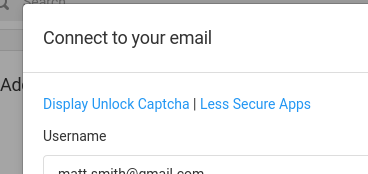 Gmail display unlock captcha