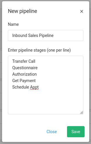 New Pipeline Form